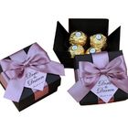 Customized Printing Luxury White Party  Candy Bar  Box Weeding  Door Gift Chocolate  Box With Ribbon