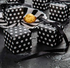 Gold And Sliver Stamping Christmas Gift Box With Ribbon Luxury Style